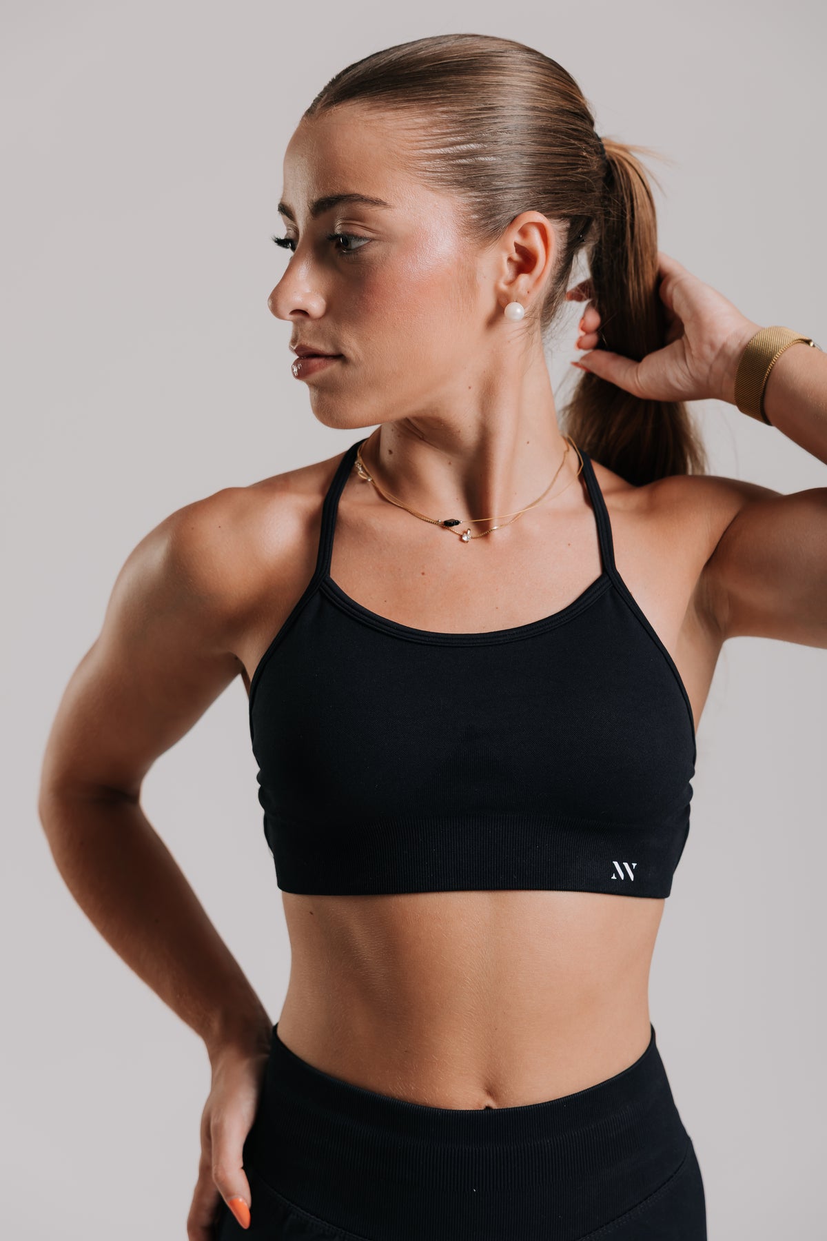 NovaForm Strappy Bra - Pure Black